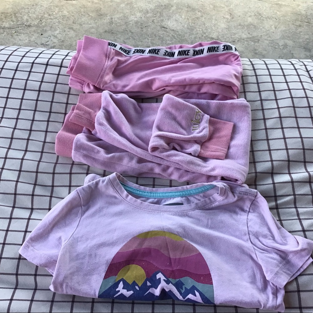Bundle of light pink clothes